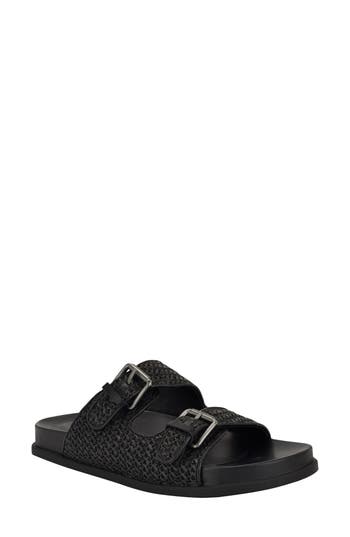 Calvin Klein Vibe Two-strap Sandal In Black