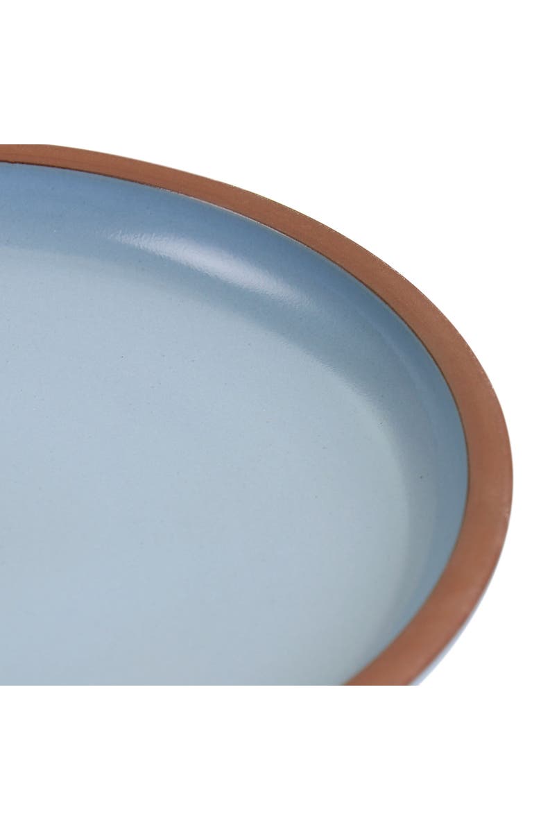 Gibson Elite Dumont 4 Piece Terracotta 10.8in Dinner Plate Set, Alternate, color, Light Blue