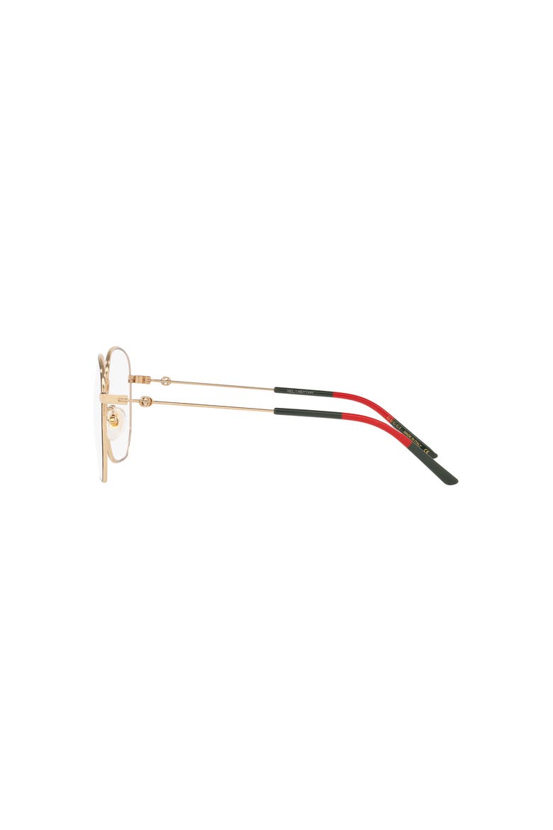 56mm Rectangle optical glasses, Alternate, color, Gold/ Black