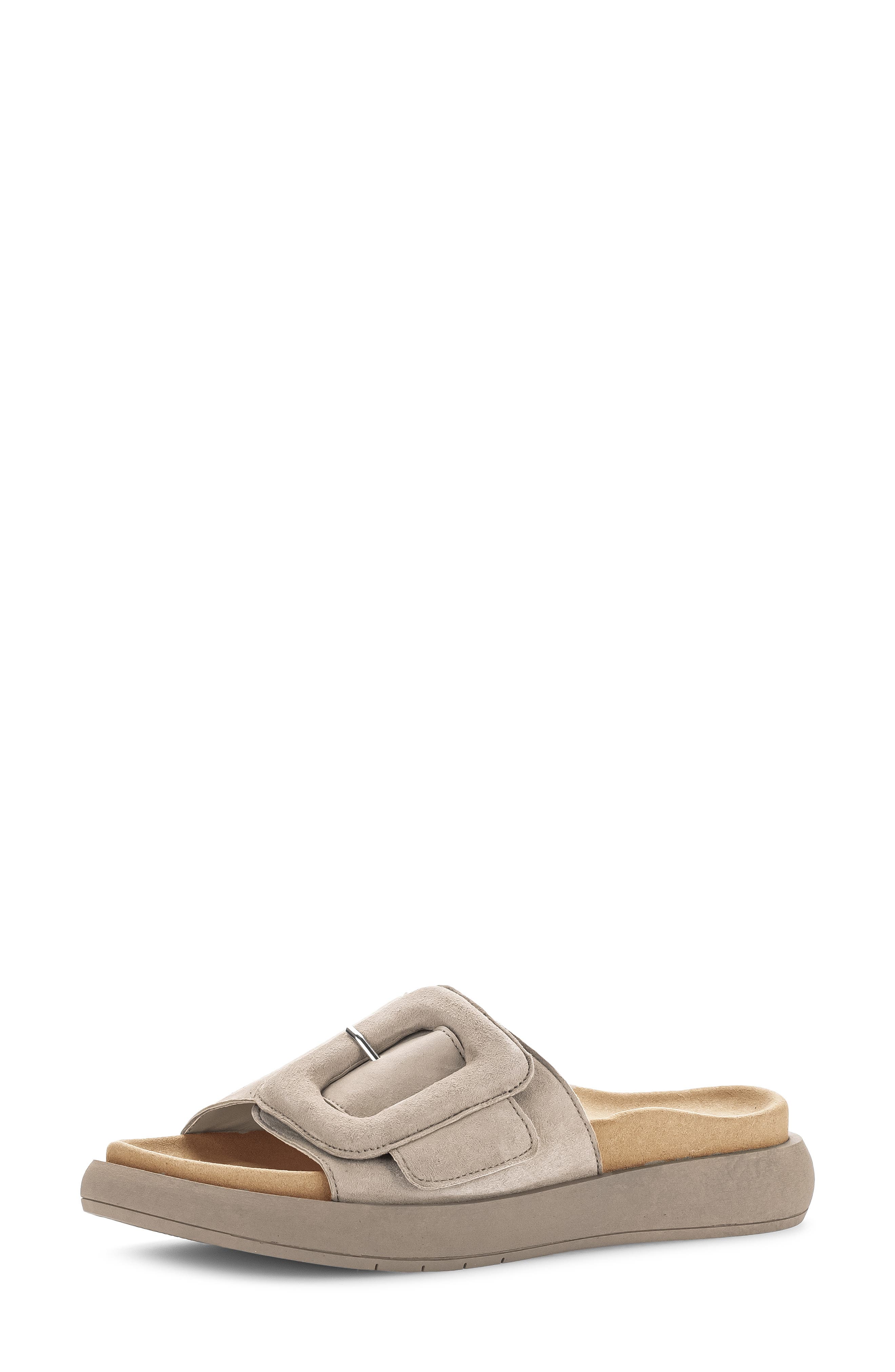 Gabor Buckled Platform Slide Sandal, Main, color, 
