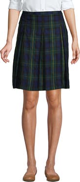 Lands' End School Uniform Young Plaid Box Pleat Skirt Top of the Knee