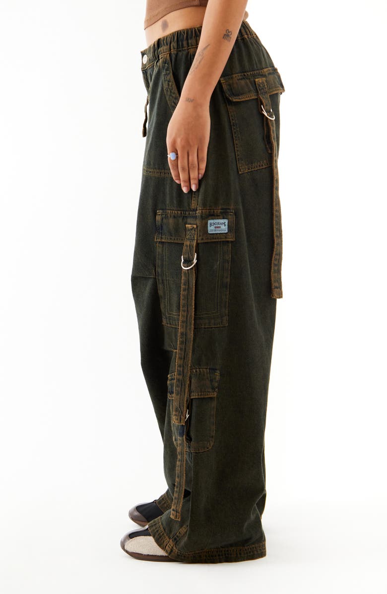 BDG Urban Outfitters Strappy Cargo Jeans, Alternate, color, Rinse Choc