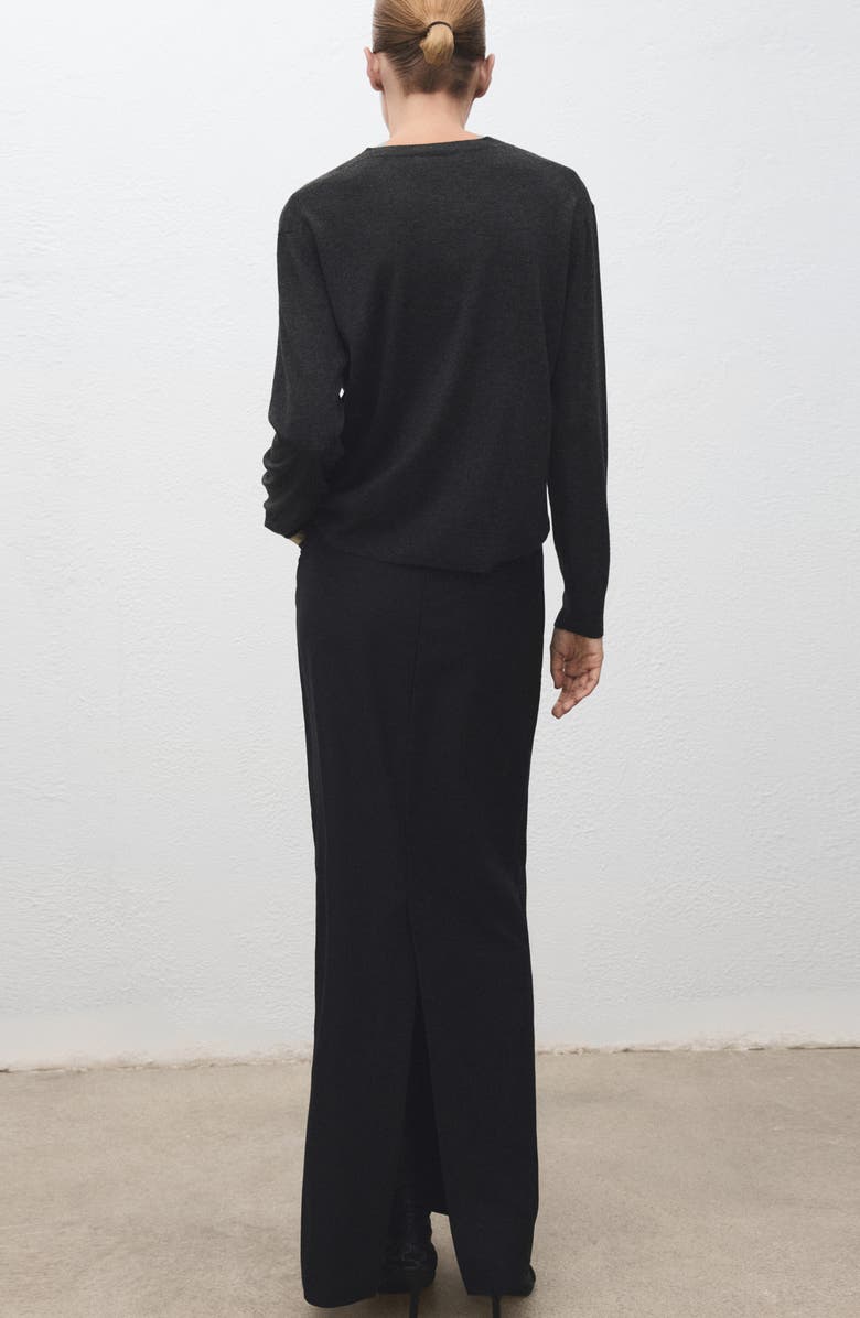 MANGO V-Neck Sweater, Alternate, color, Charcoal