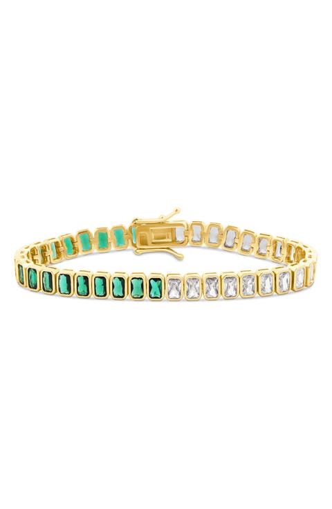 Bezel Set Cubic Zirconia Tennis Bracelet