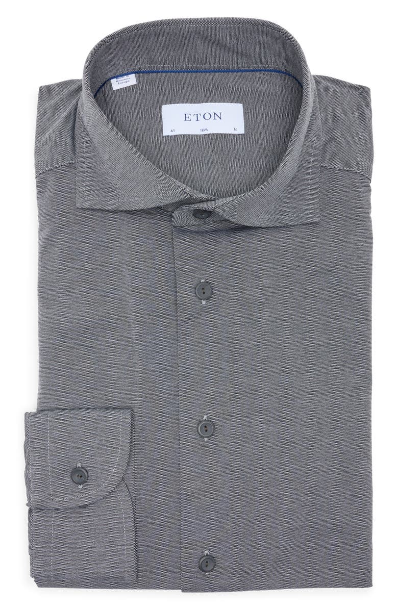 Eton Slim Fit Solid Stretch Dress Shirt, Alternate, color,