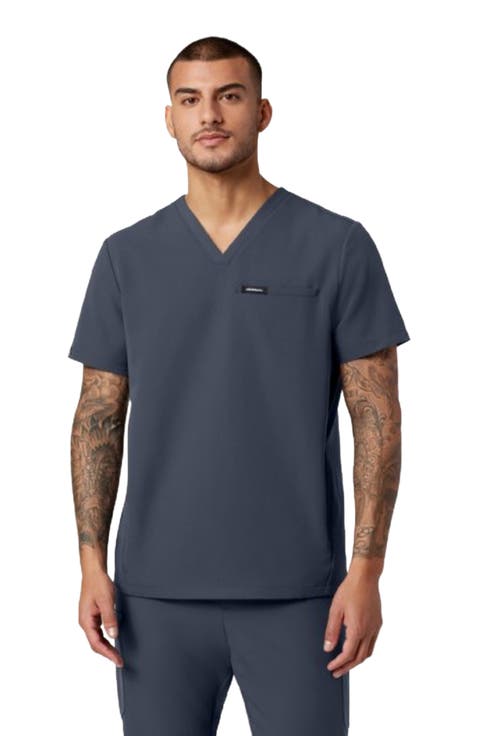 Platt Men's 3-Pocket Classic V-Neck Scrub Top