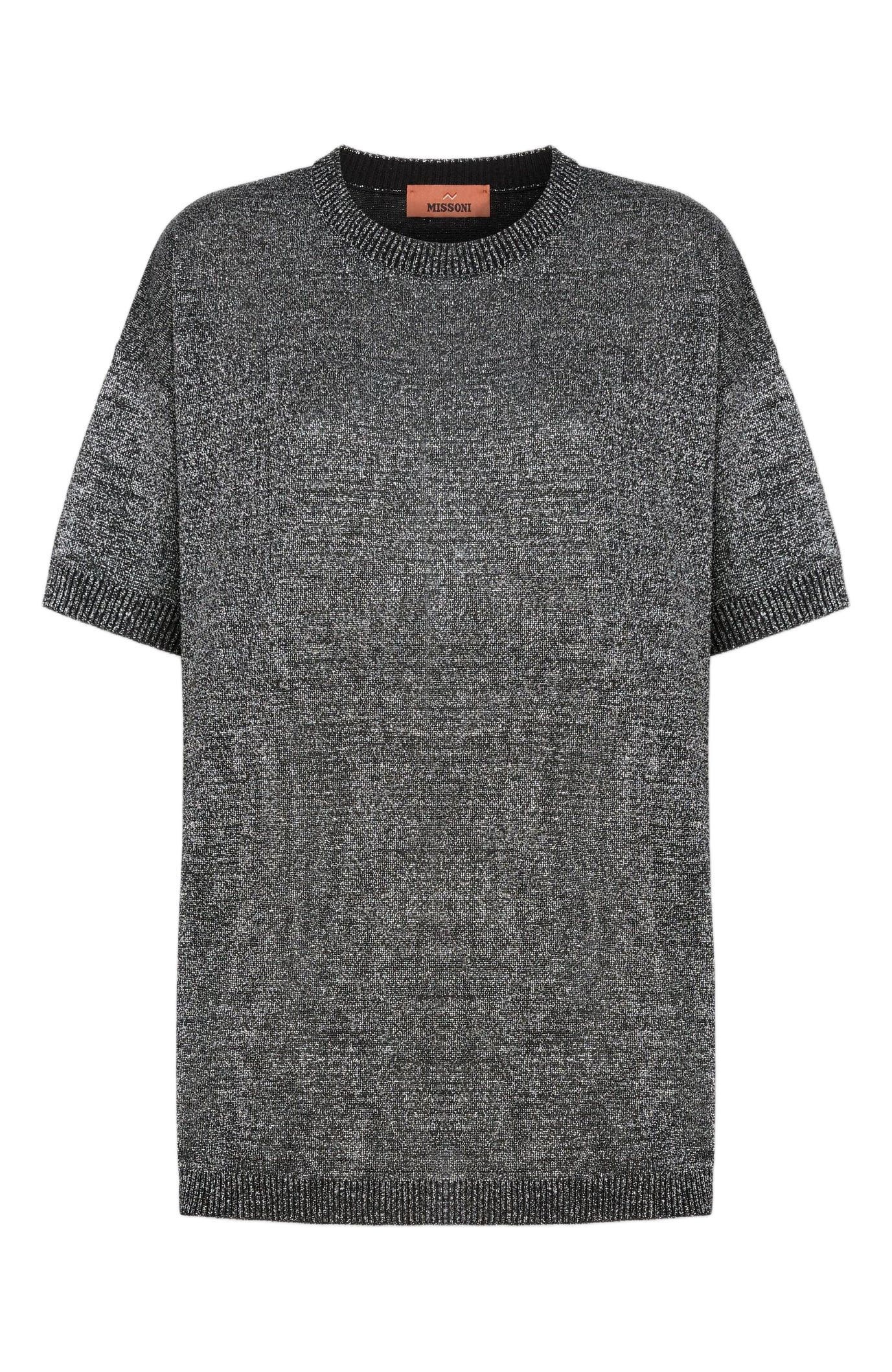 Boxy Crew Neck Sweater In Lame - image 2