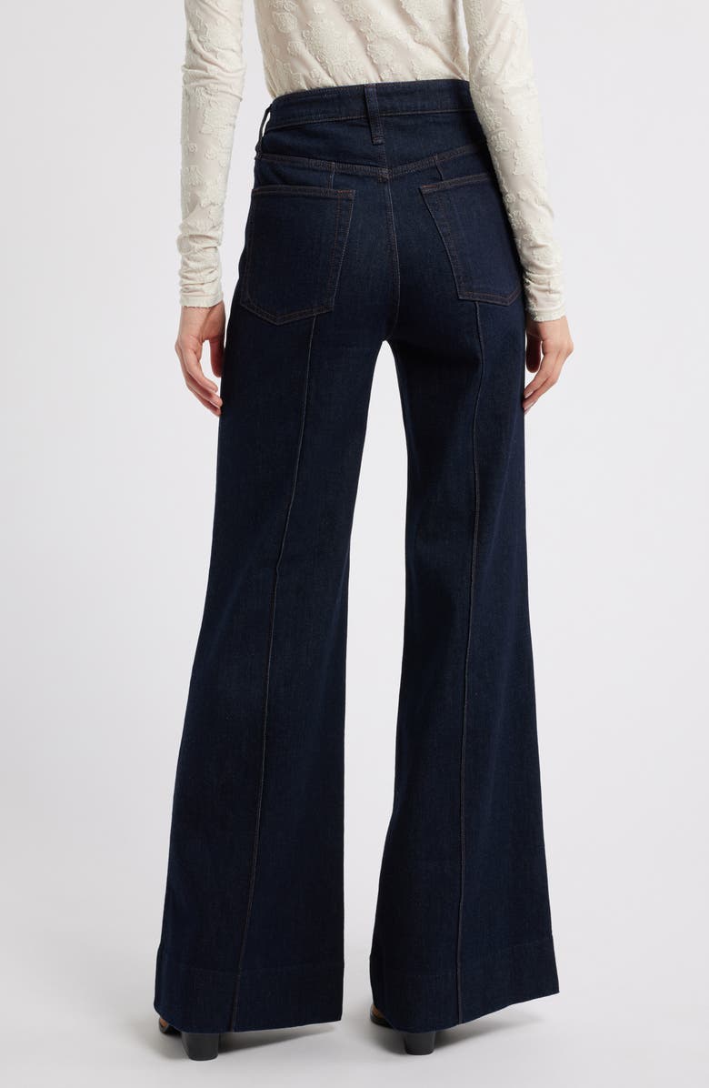 rag & bone Skylar High Waist Flare Trouser Jeans, Alternate, color, Rinse