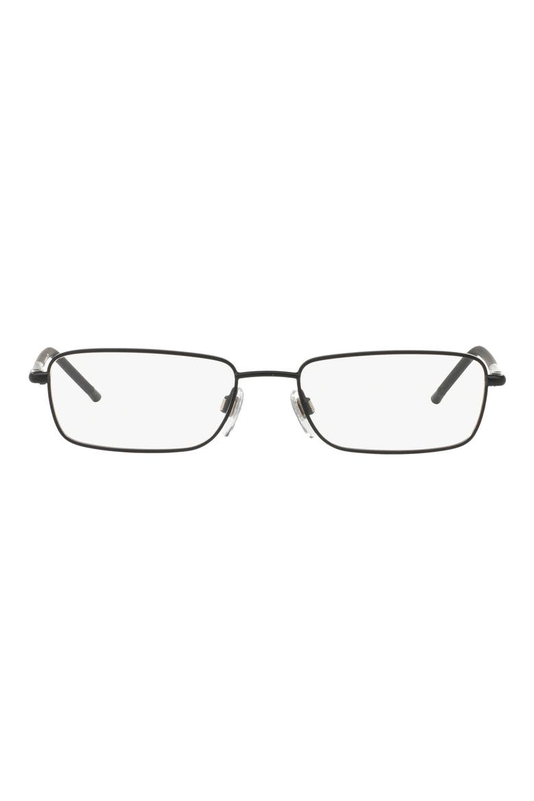 52mm Rectangular Optical Glasses, Main, color, MATTE BLACK