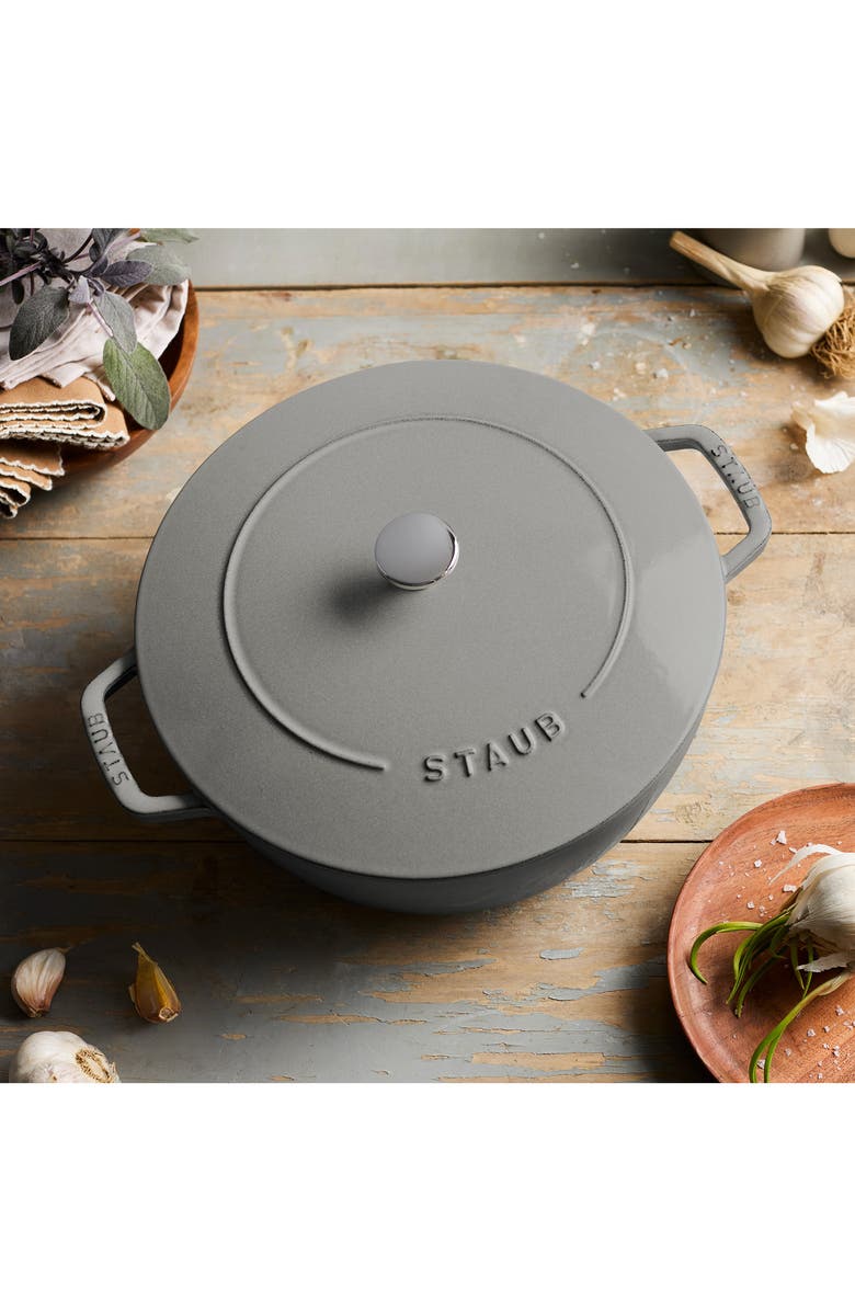 Staub 5-Quart Enameled Cast Iron Cocotte, Alternate, color, Graphite Grey