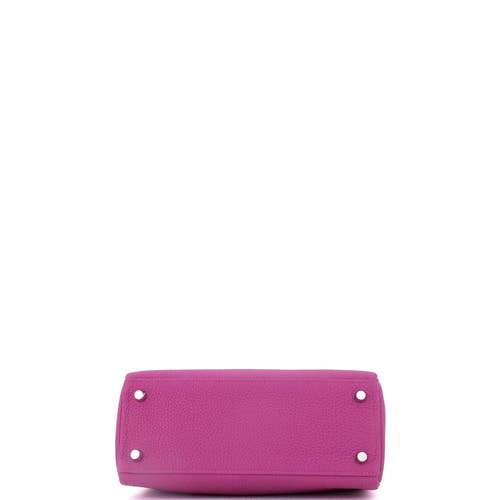 Pre-owned Hermes Hermes Kelly Handbag Pink Togo With Palladium Hardware 25 In Purple