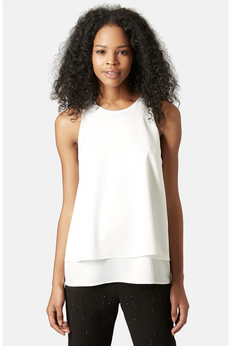 'Nord Lily' Layered Split Back Tank, Main, color, CREAM