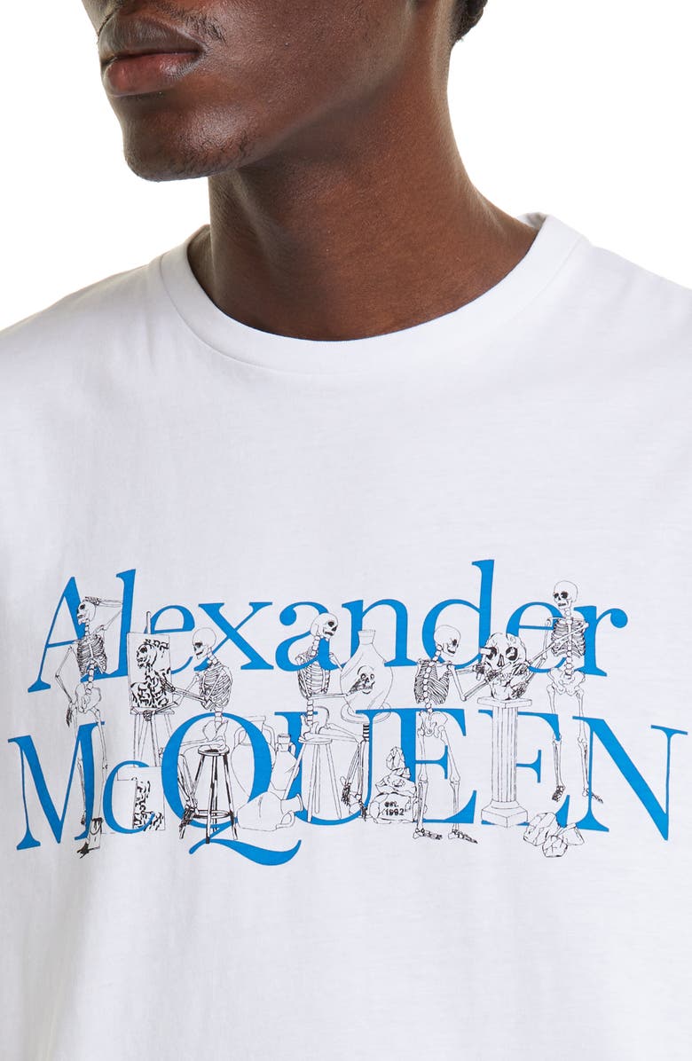 McQueen Skeleton Band Graphic Tee, Alternate, color,