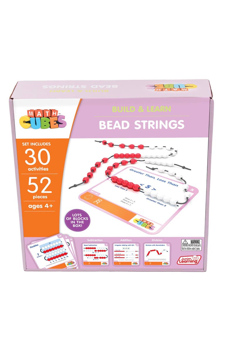 Junior Learning Mathcubes Bead Strings 30 Activity Set, Main, color, Multicolored