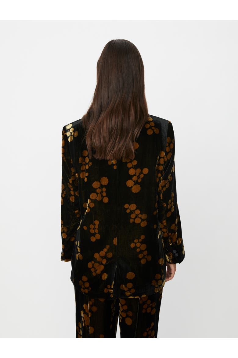 MaJaxi Velour Floral Print Blazer, Alternate, color, Rubber