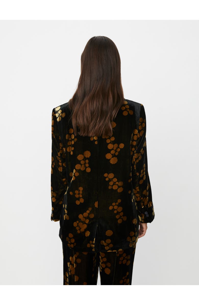 Masai Copenhagen MaJaxi Velour Floral Print Blazer, Alternate, color, Rubber