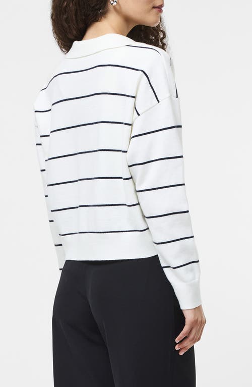 French Connection Sloane Stripe Pullover In White