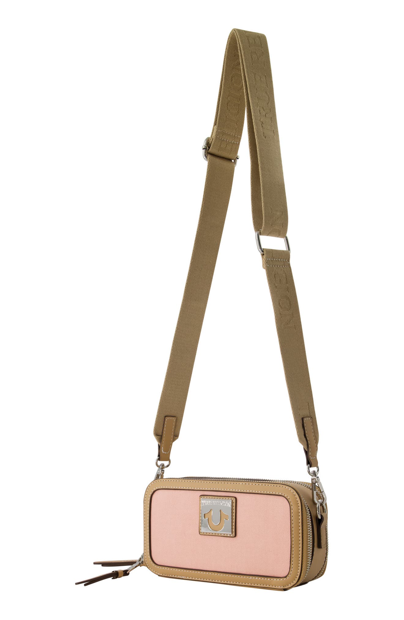 Horseshoe Plaque Crossbody Camera Bag, Alternate, color, BLUSH
