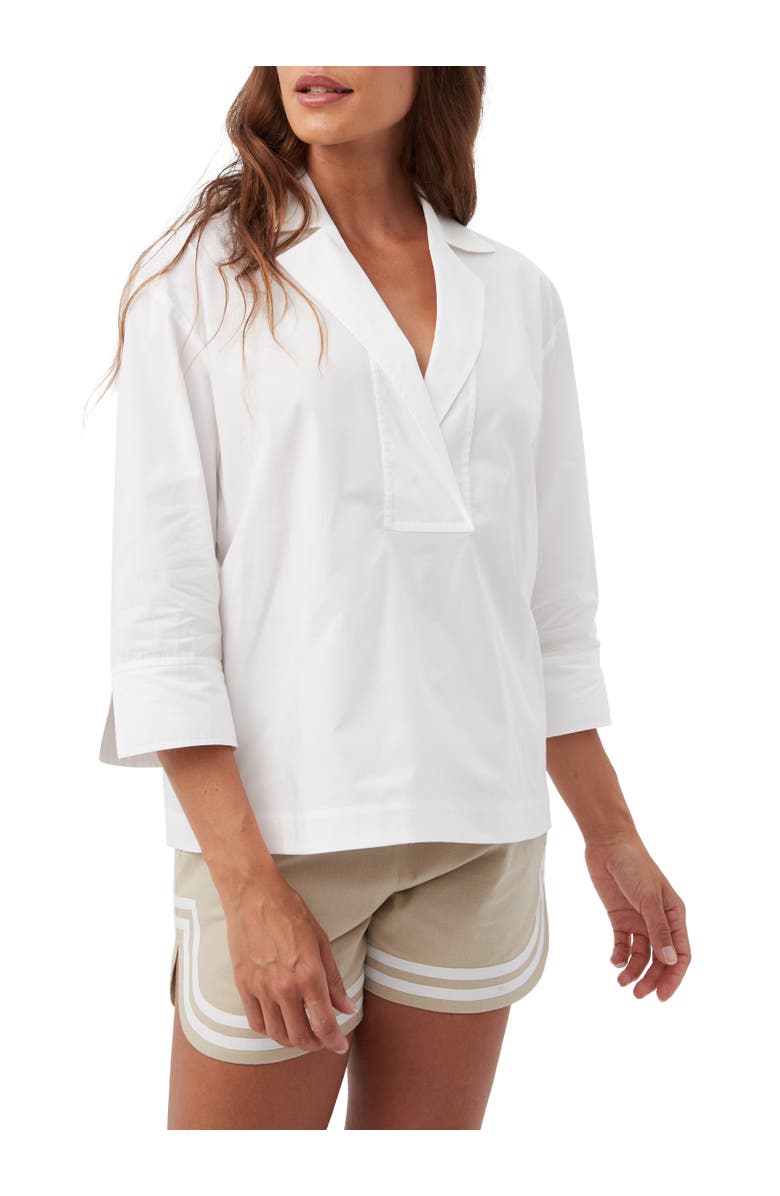 Trina Turk Envie 3/4 Sleeve Poplin Top, Alternate, color, 