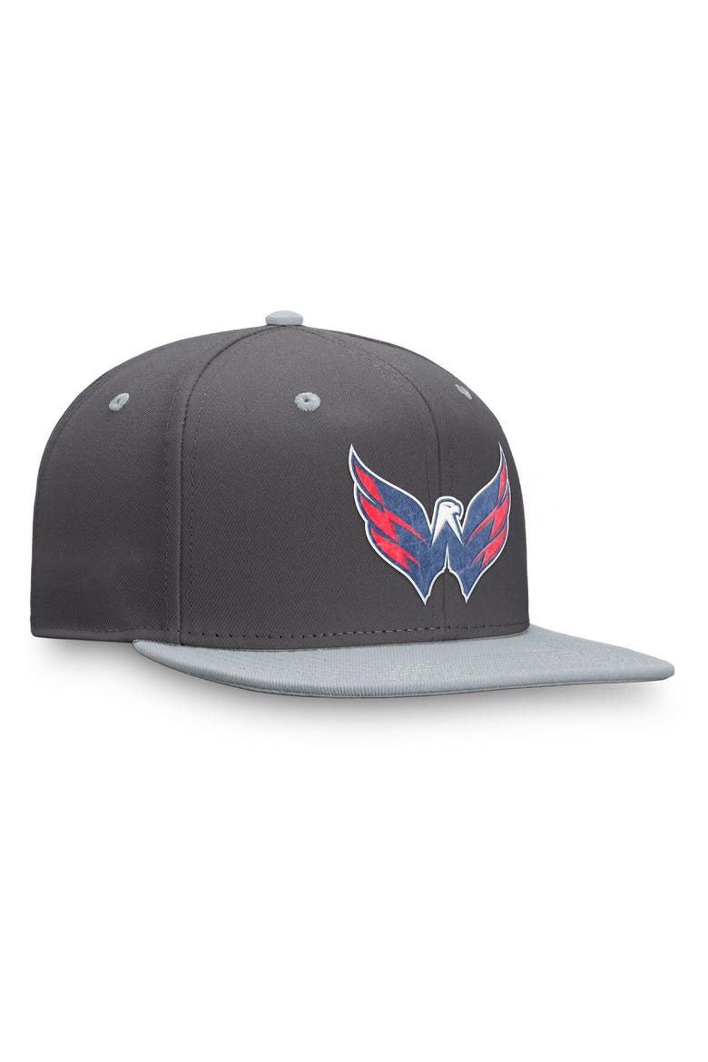 Men's Fanatics Branded Charcoal Washington Capitals Authentic Pro Home Ice Snapback Hat, Alternate, color, Charcoal