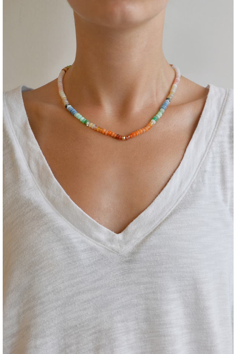 Boheme Beaded Opal Necklace, Alternate, color, WHITE MULTICOLOR