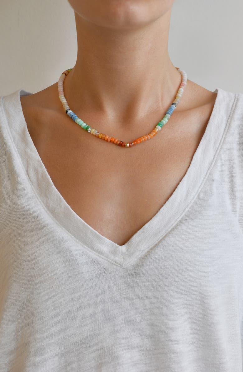 Anzie Boheme Beaded Opal Necklace, Alternate, color, White Multicolor