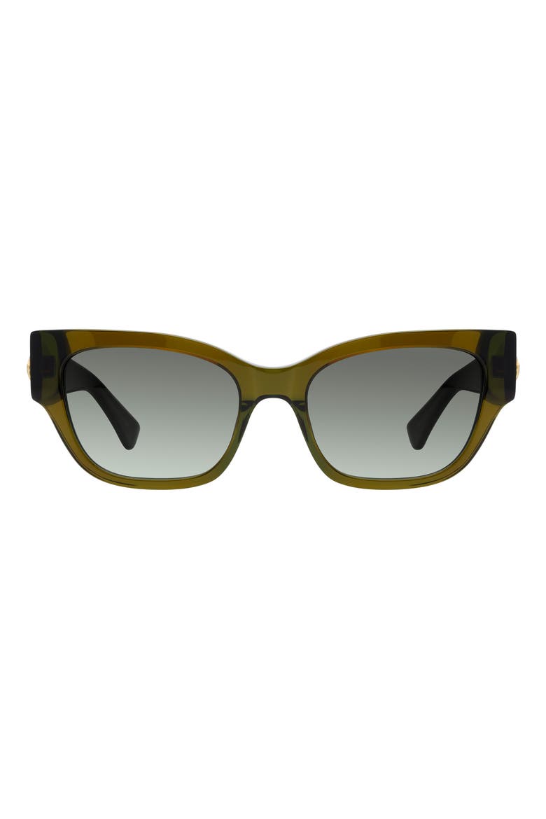 53mm Cat Eye Sunglasses, Main, color, KHAKI/ KHAKI GRADIENT