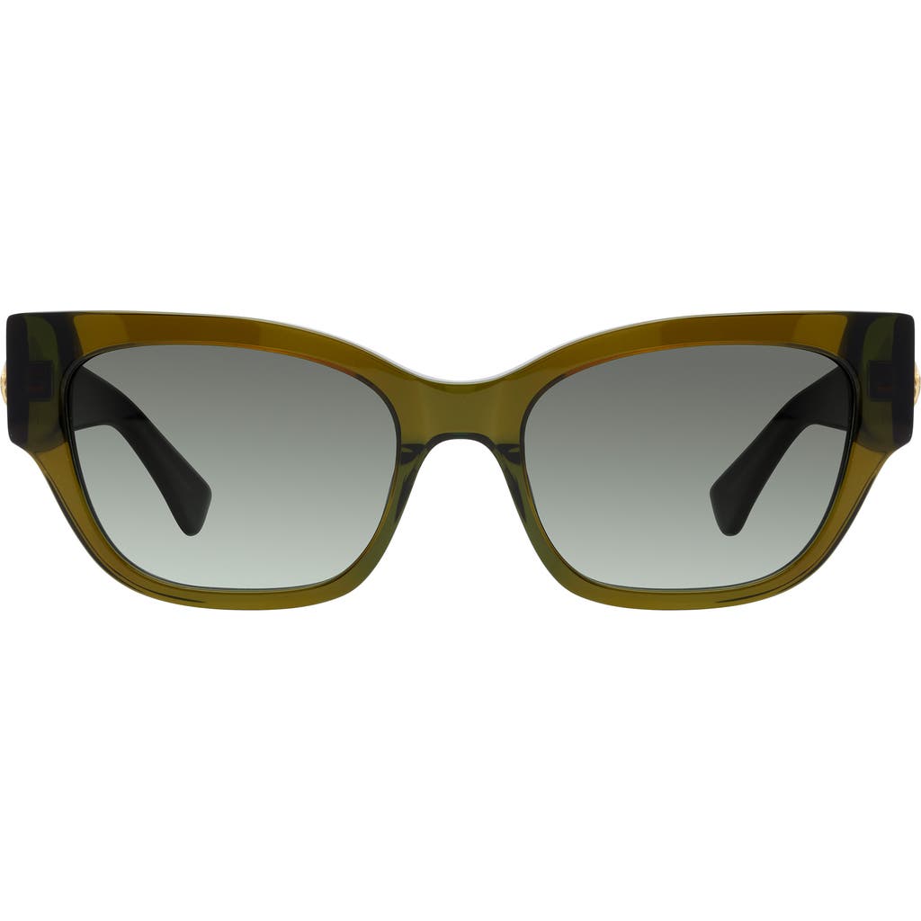 Kurt Geiger London 53mm Cat Eye Sunglasses In Khaki/khaki Gradient