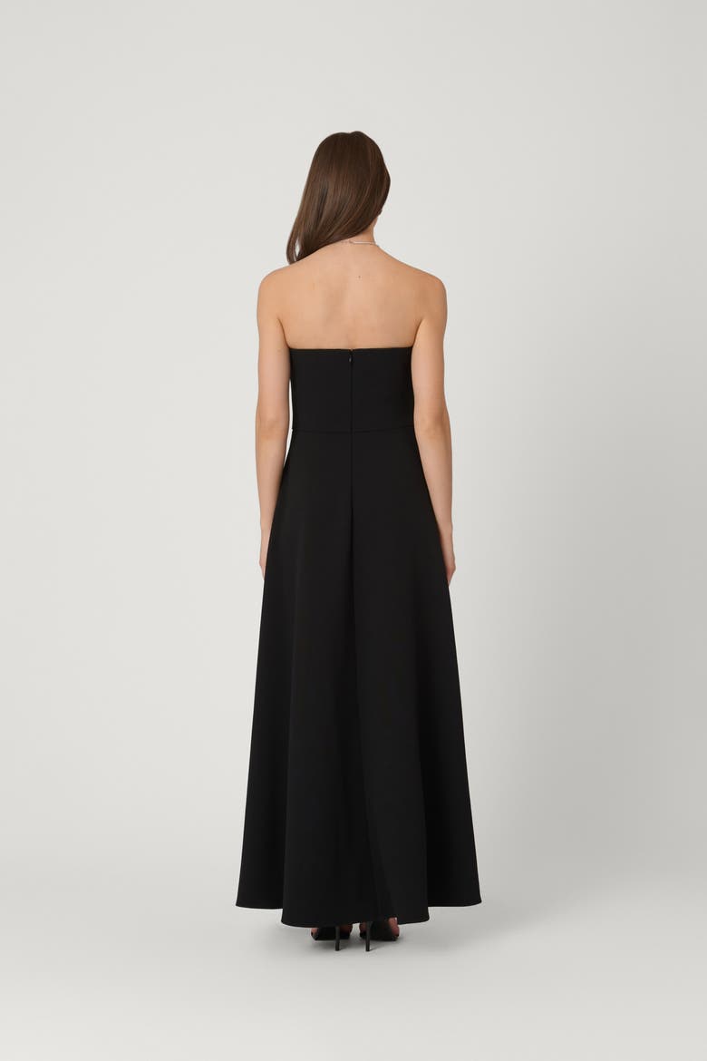 Midnight Stretch Crepe Dory Dress, Alternate, color, Jet