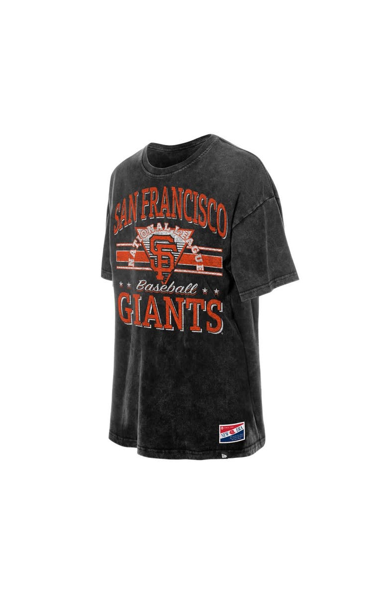 New Era Women's New Era Black San Francisco Giants Oversized Boyfriend T-Shirt, Alternate, color,