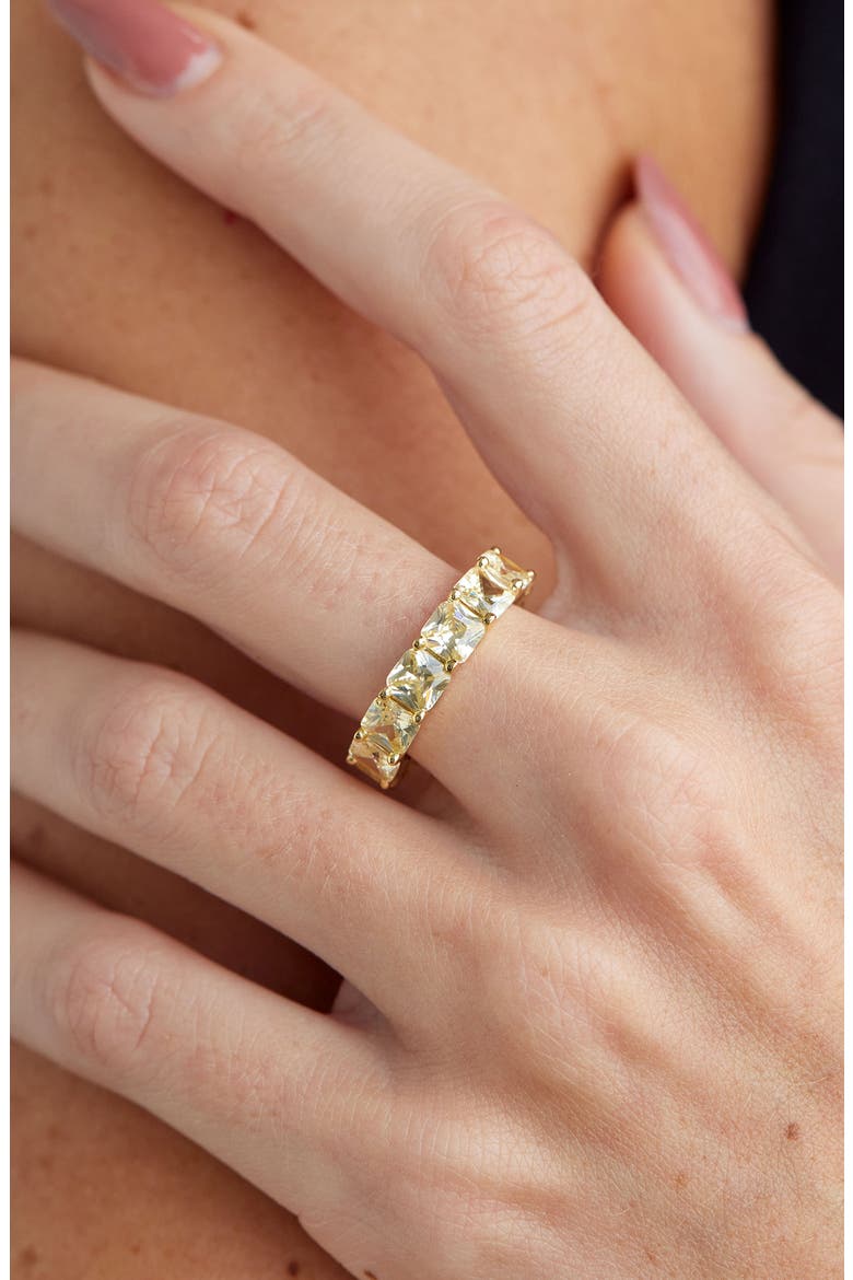 Canary CZ Eternity Band Ring, Alternate, color, YELLOW