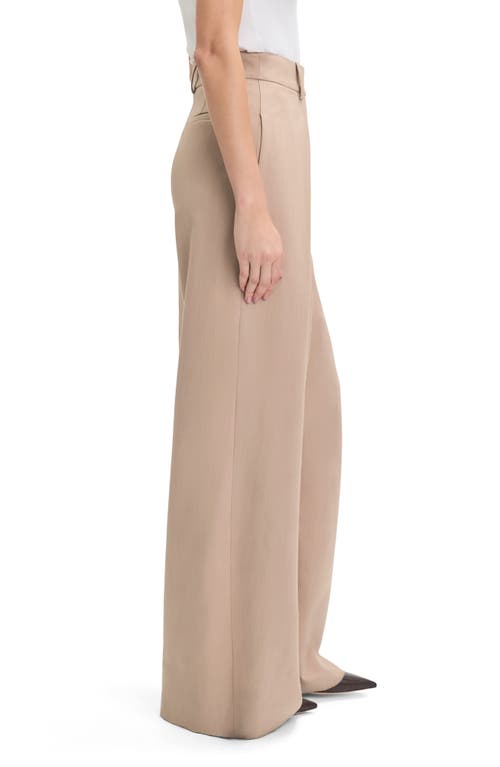 Favorite Daughter Pleated Wide Leg Pants In Brown