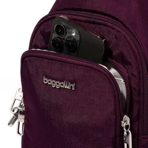 Baggallini Securtex Anti-theft Daytripper Sling Bag In Purple