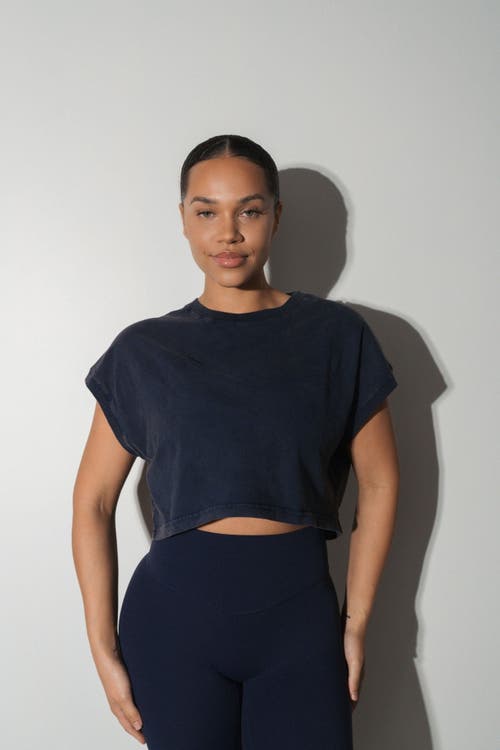 Vitality Retro Boxy Tee In Blue