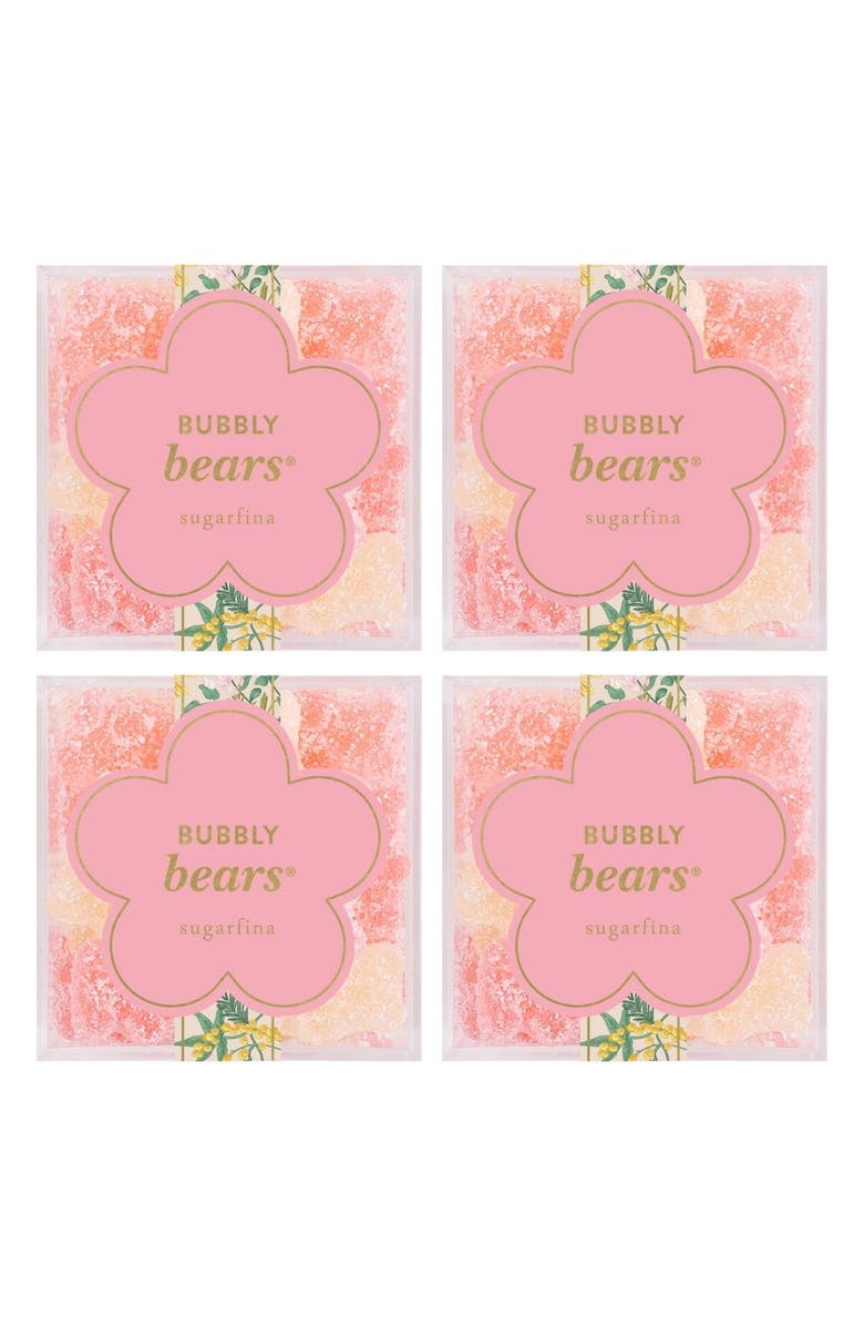sugarfina Garden Set of 4 Bubbly Bears<sup>®</sup> Candy Cubes, Main, color, 