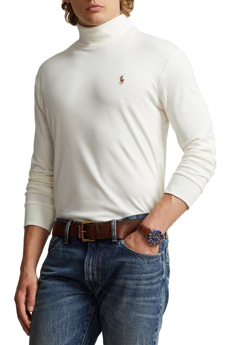 Polo Ralph Lauren Soft Touch Cotton Turtleneck, Main, color, Nevis