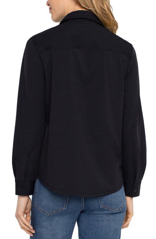 Liverpool Knit Button-up Shirt In Black