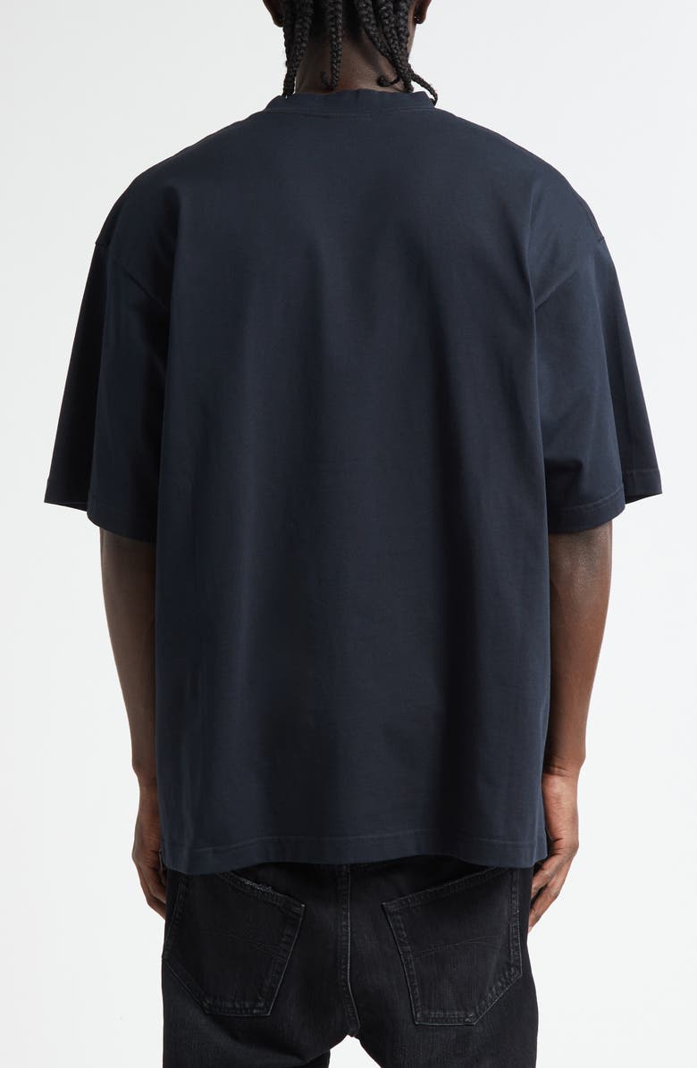 Balenciaga Medium Fit Nano BB Logo Graphic T-Shirt, Alternate, color, Faded Black