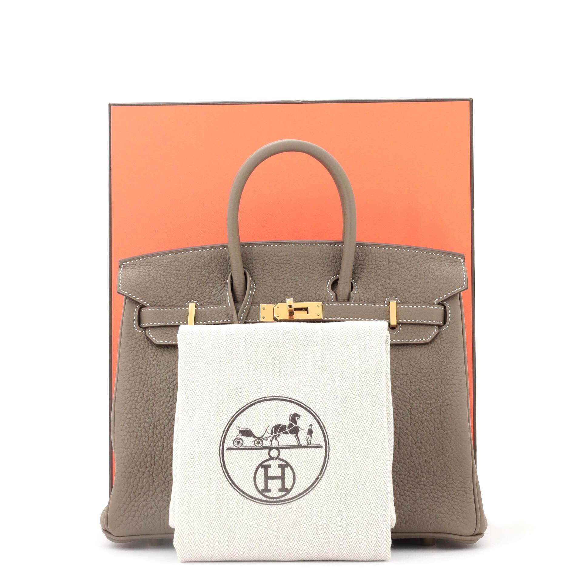 Pre-Owned Hermes Birkin Handbag Grey Togo with Gold Hardware 25, Alternate, color, Etoupe