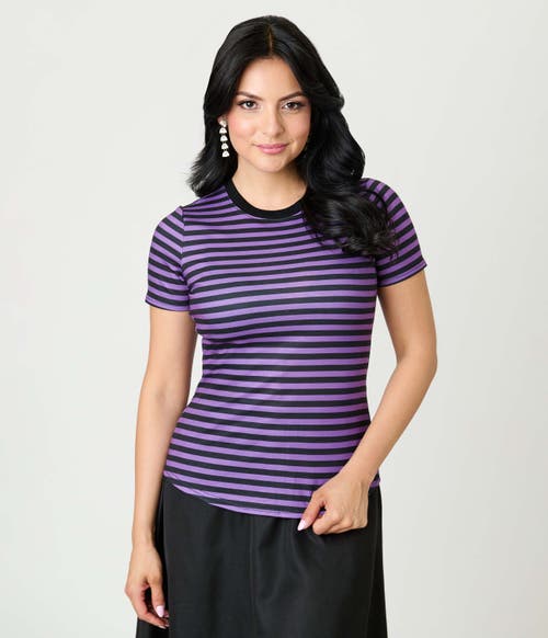 Unique Vintage Back To Basics Top In Purple
