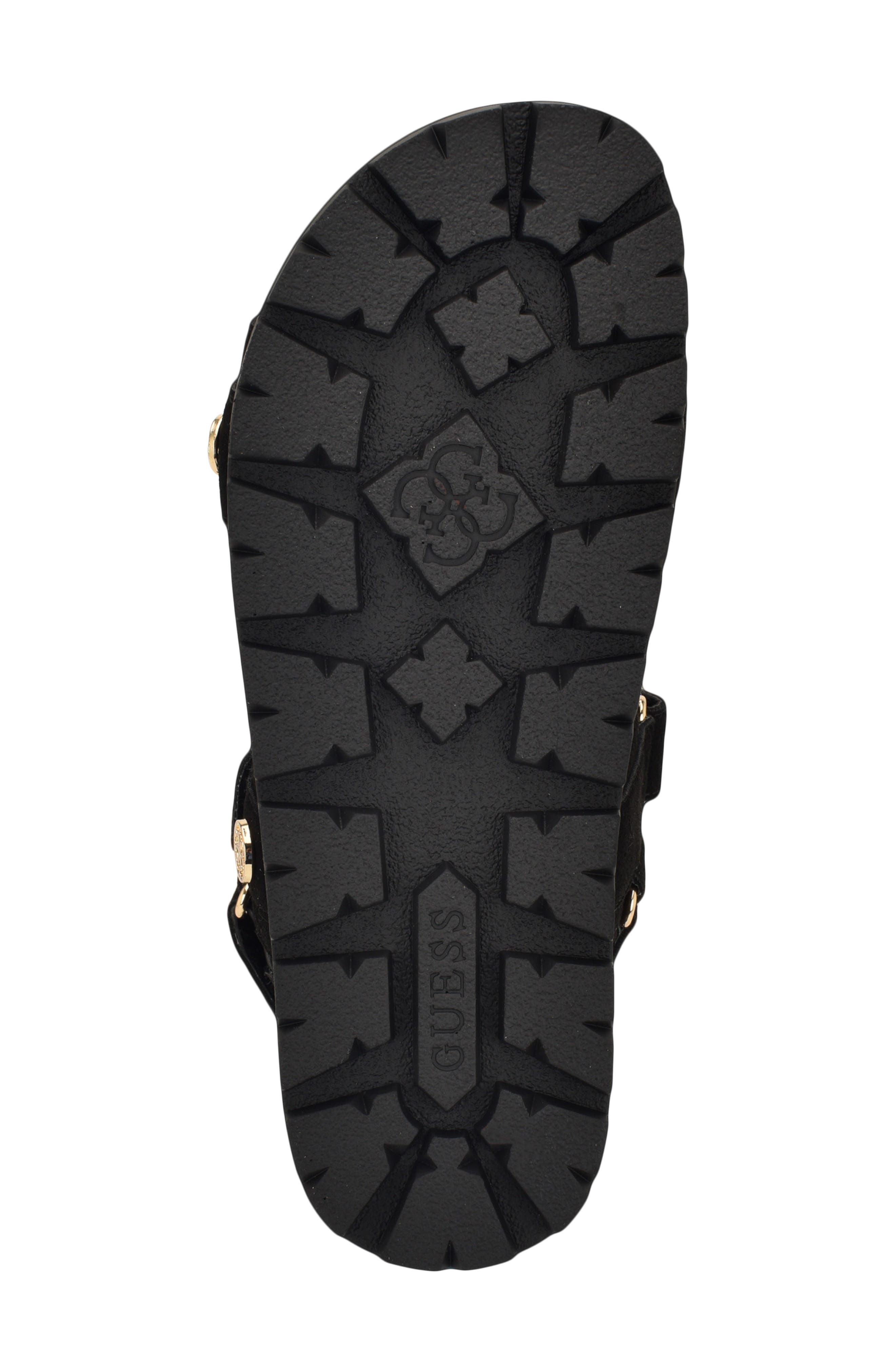 GUESS Florizi Studded Quarter Strap Sandal, Alternate, color, Black