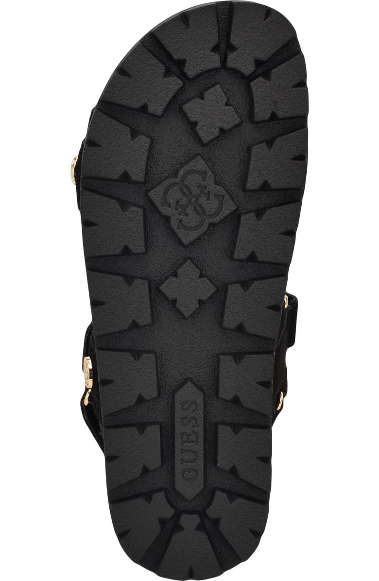 GUESS Florizi Studded Quarter Strap Sandal, Alternate, color, Black