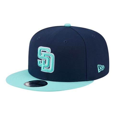 Men's New Era Navy/Turquoise San Diego Padres 2-Tone Color Pack 9FIFTY Snapback Hat