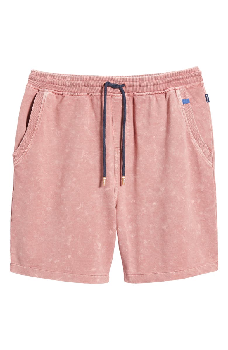 Stone Rose Acid Wash Fleece Drawstring Shorts, Alternate, color, Dusty Rose