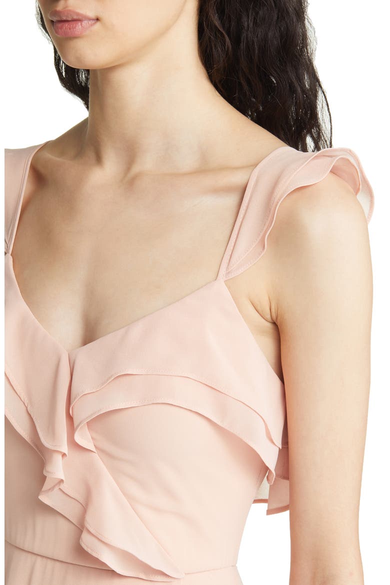 Adorning Glances Ruffle Gown, Alternate, color, BLUSH