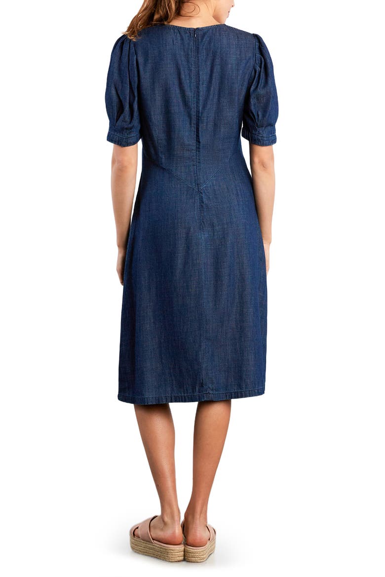 Blossom Puff Sleeve Denim Dress, Alternate, color, BLOSSOM BLUE