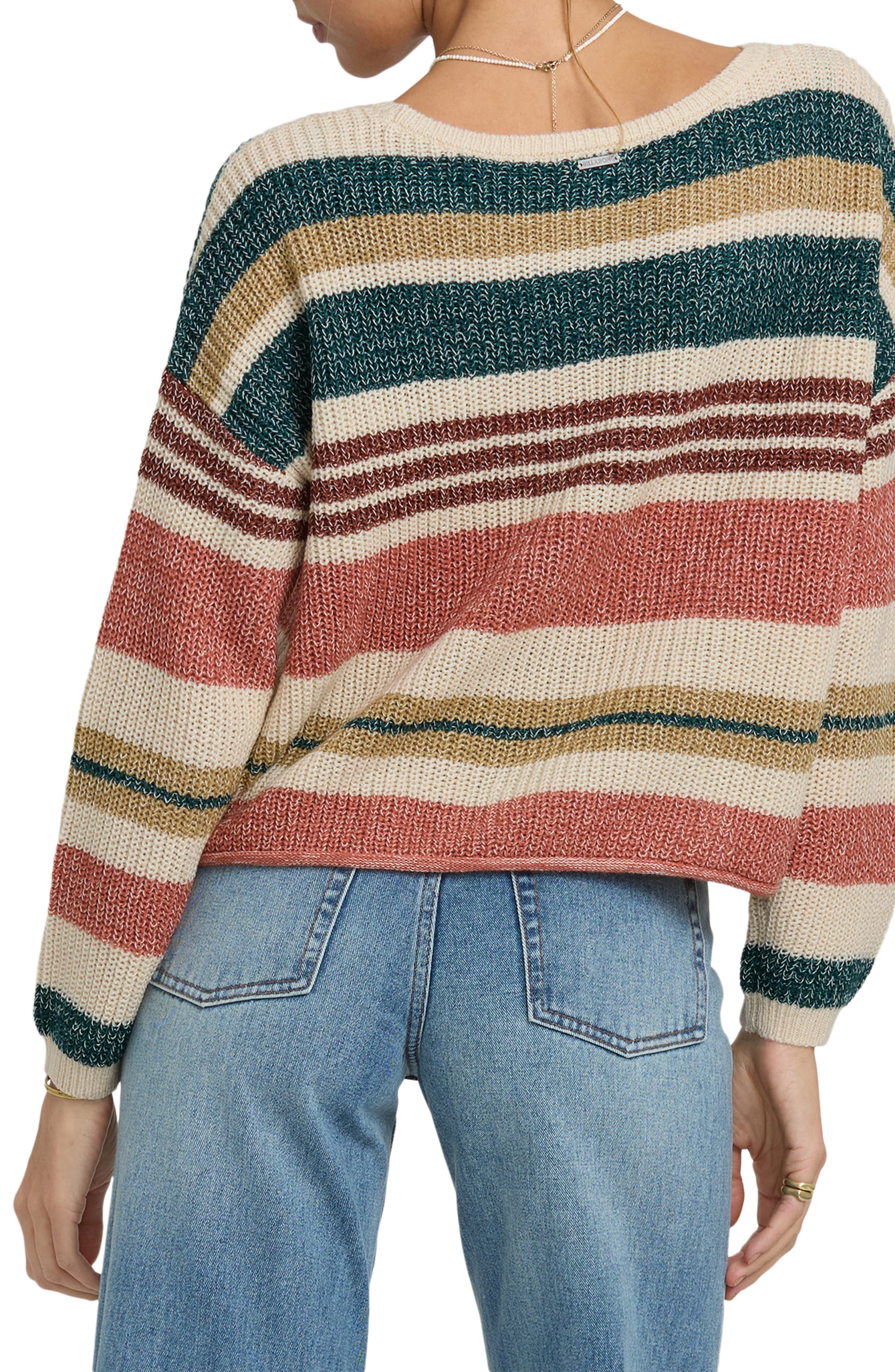 Lit Light Stripe Cotton Blend Sweater - image 2