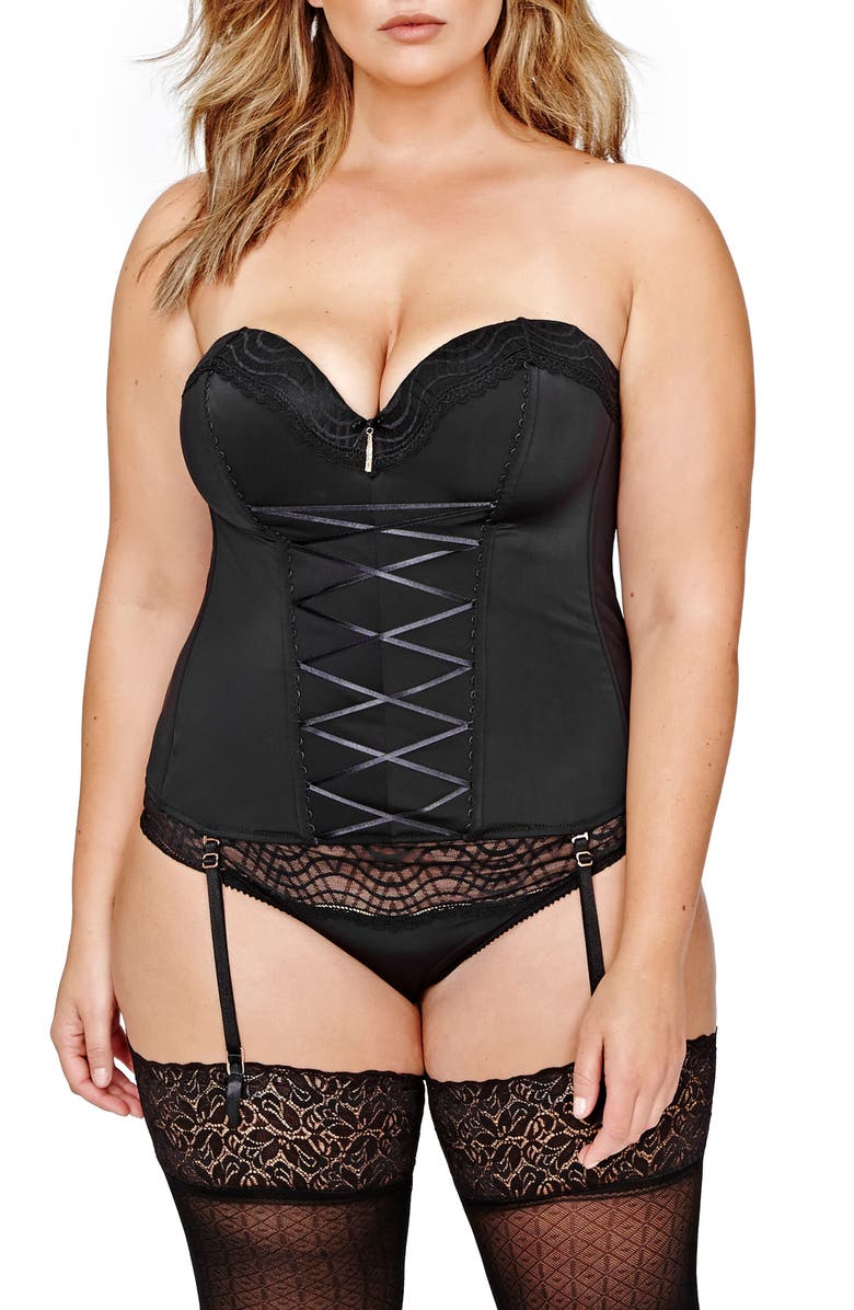 Ashley Graham Corset Underwire Bustier, Main, color, 