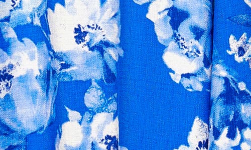 Flying Tomato Floral Tie Back Maxi Dress In Blue Multi