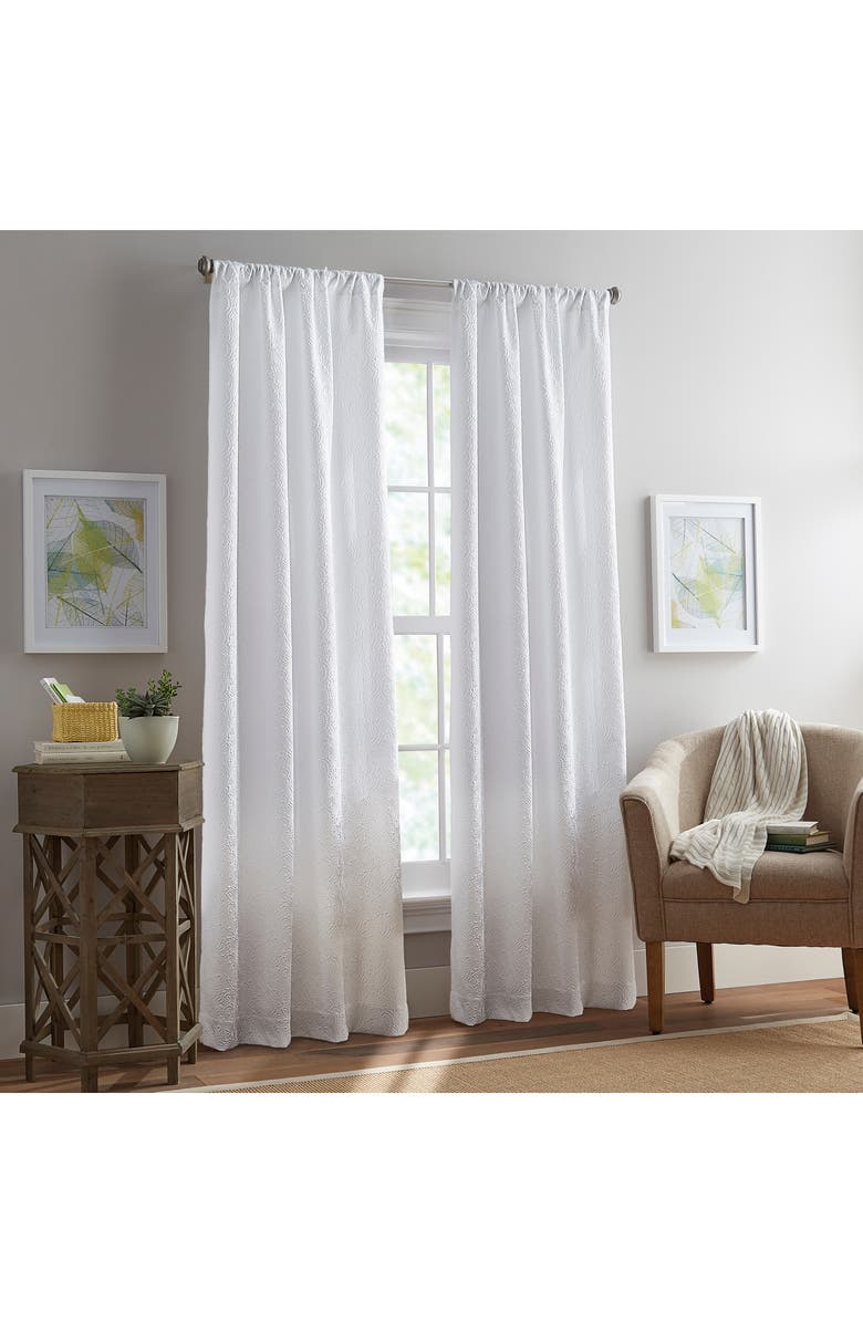 Peri Home Filigree Set of 2 Curtain Panels, Alternate, color, White